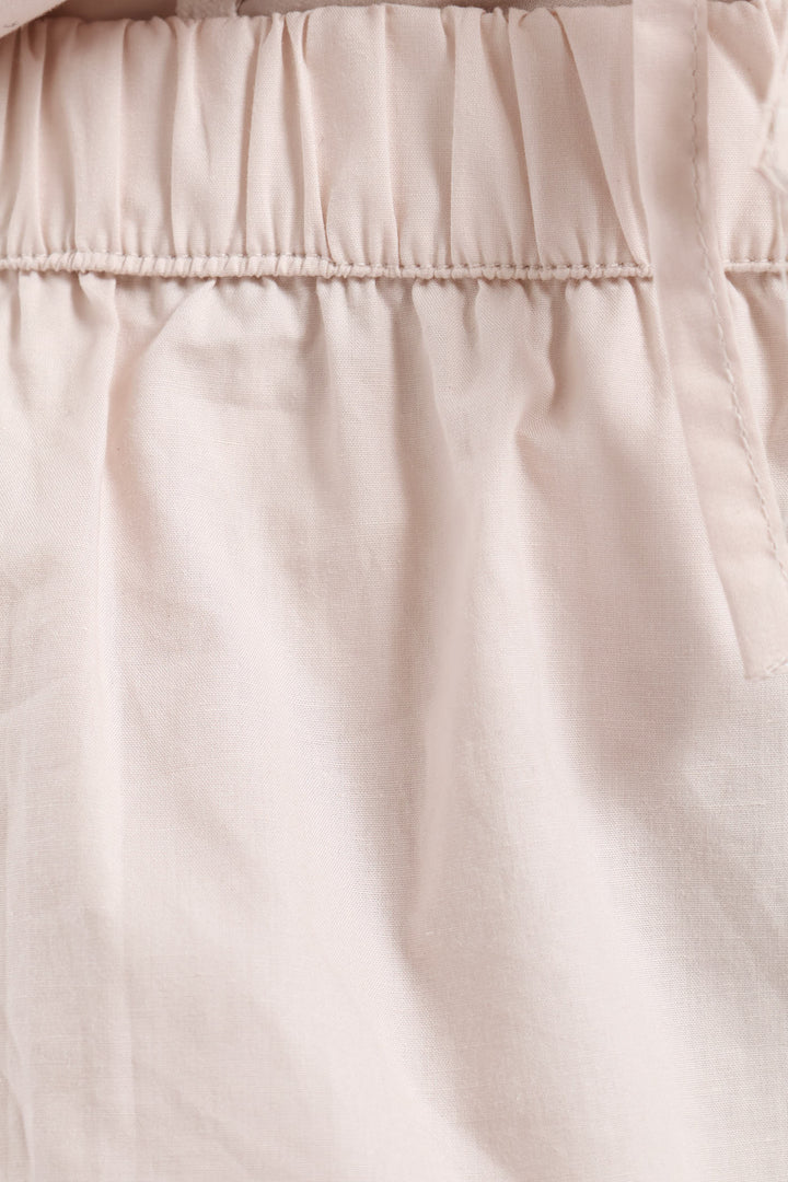 Tie Front Detail Sleep Set - Light Grey