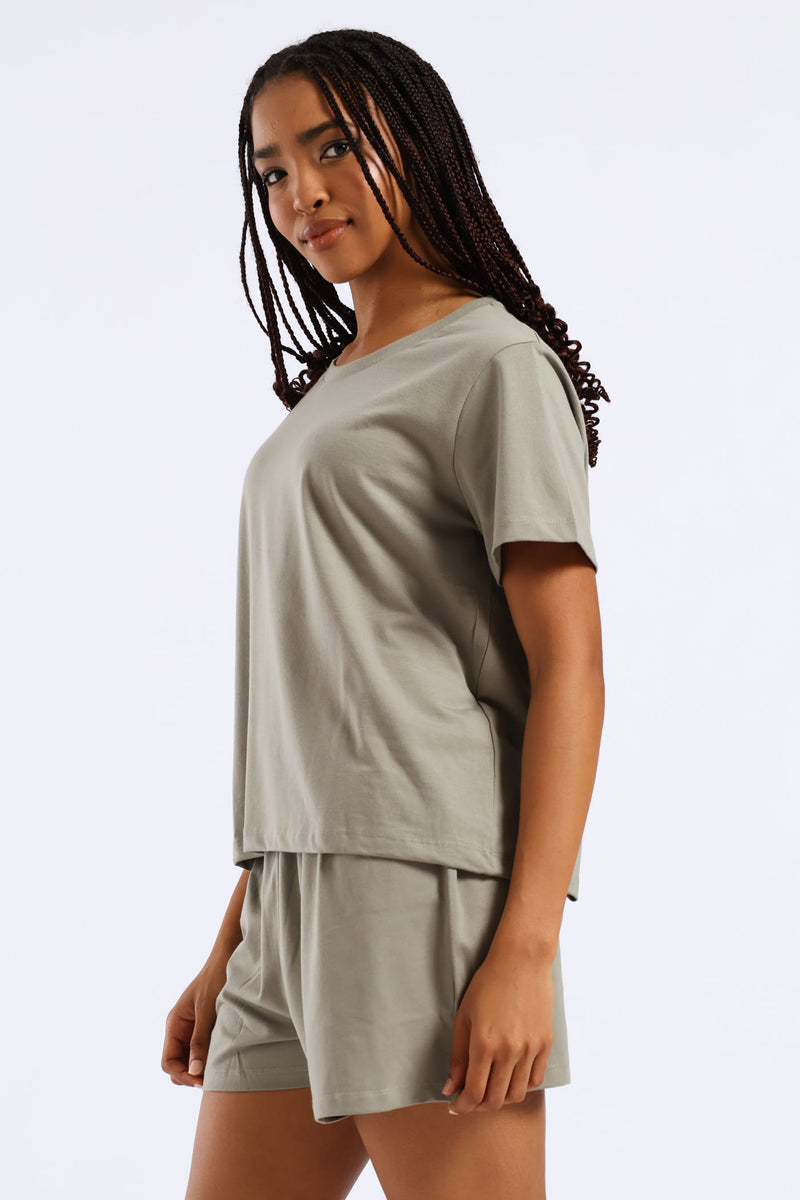 Knit Short Sleep Set - Fatigue
