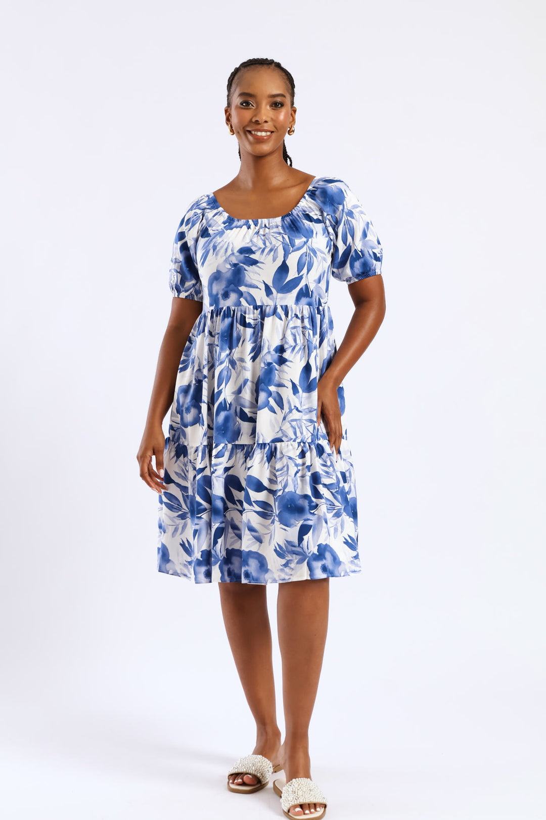 gypsy mini dress Ladies Printed Tiered Gypsy Mini Dress