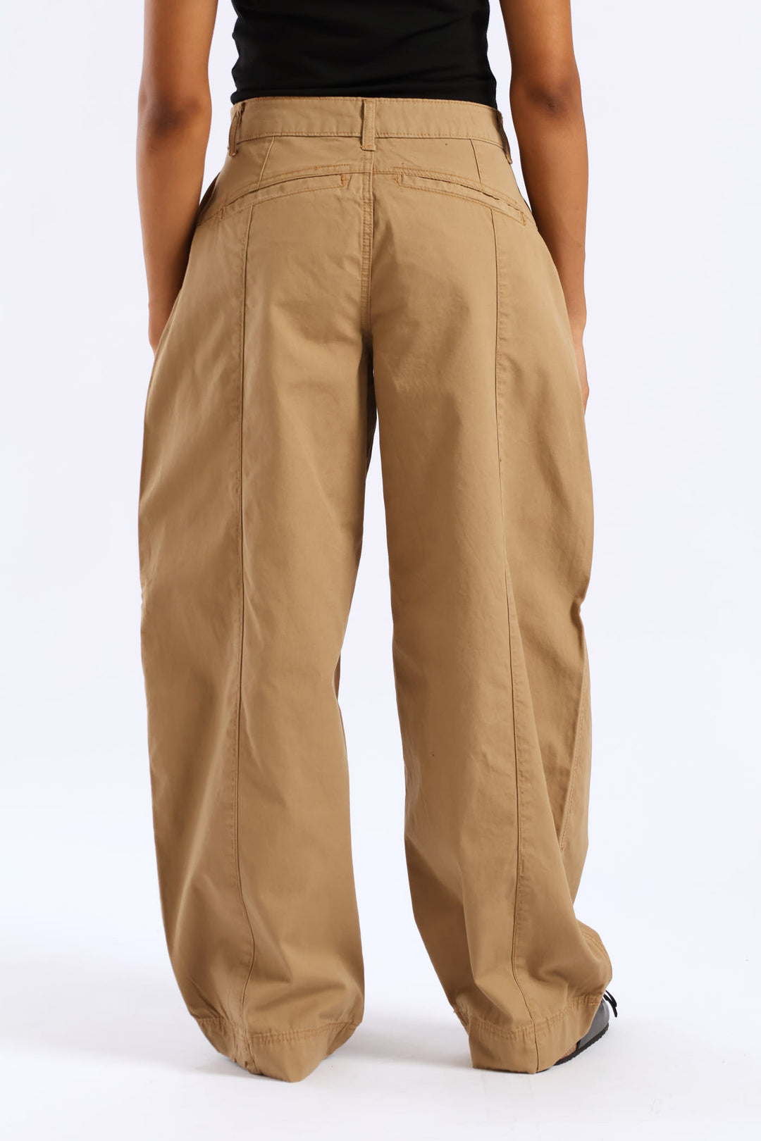 Panelled Balloon Pant - Caramel