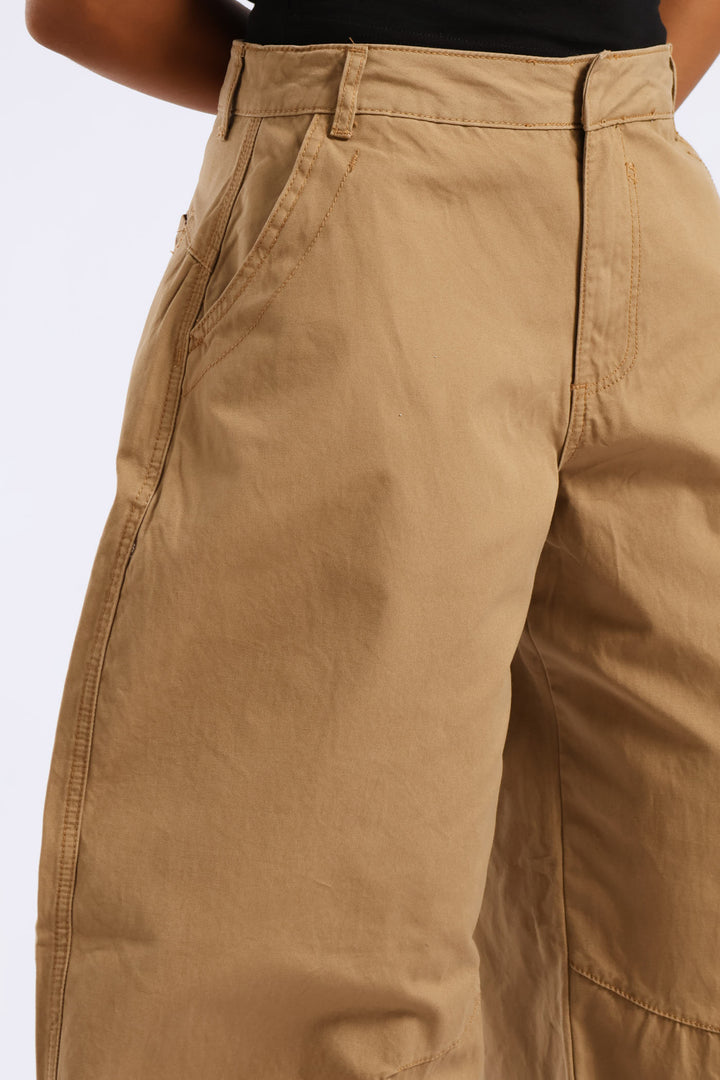 Panelled Balloon Pant - Caramel