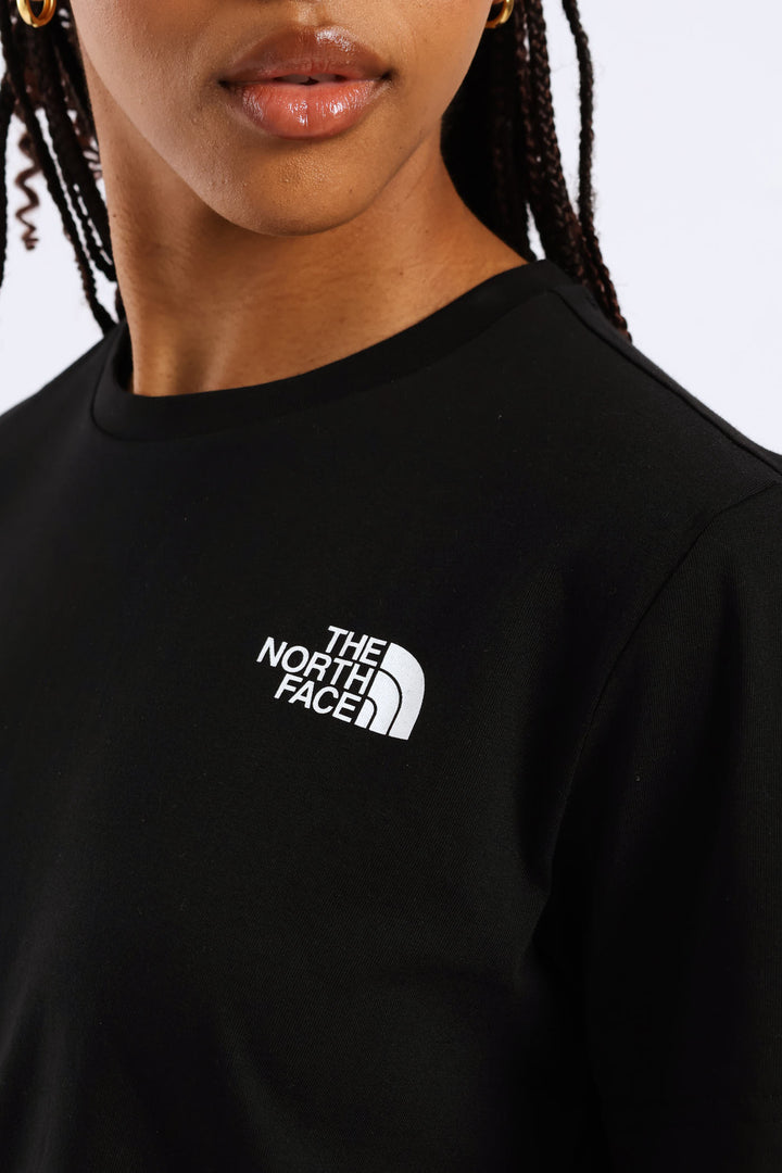 Simple Dome Cropped Slim Tee - Black