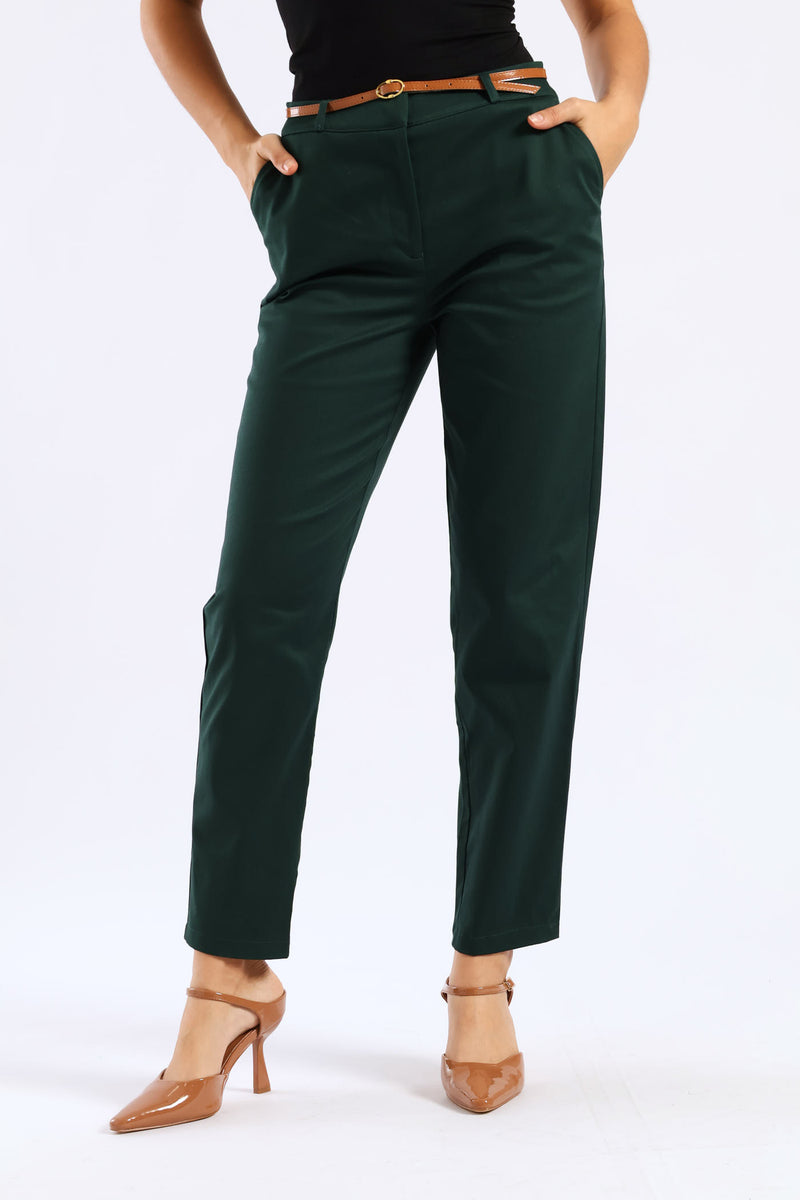 Belted Chino Pant - Teal