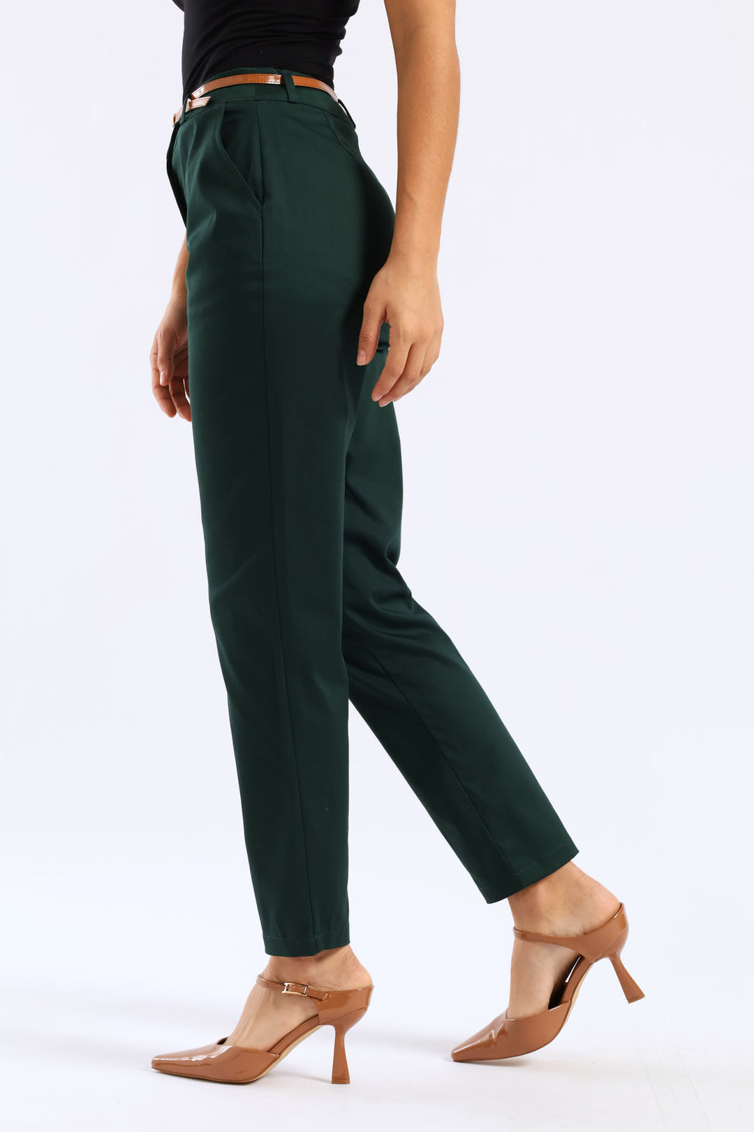 Belted Chino Pant - Teal