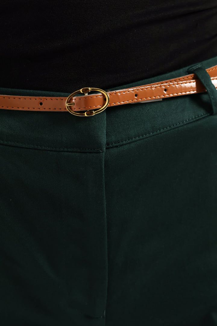 Belted Chino Pant - Teal