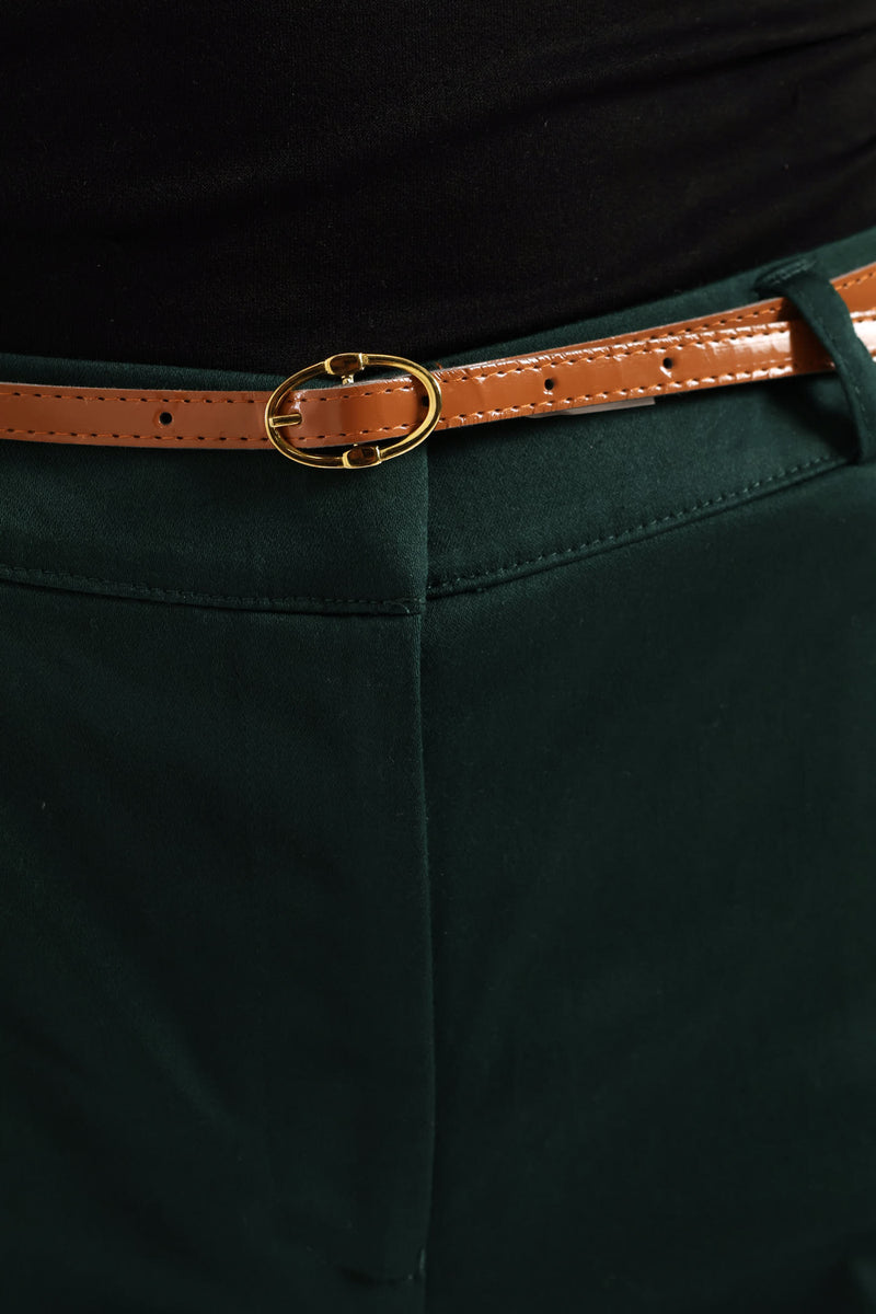 Belted Chino Pant - Teal
