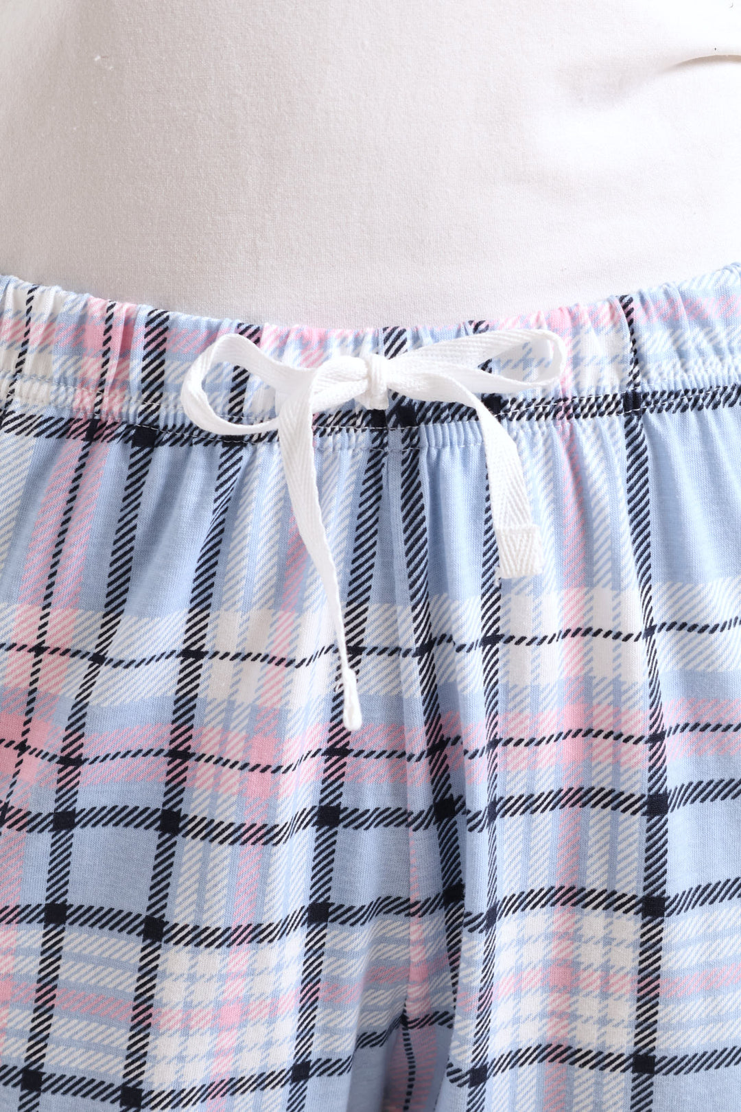 Tartan Capri Pant - Light Blue
