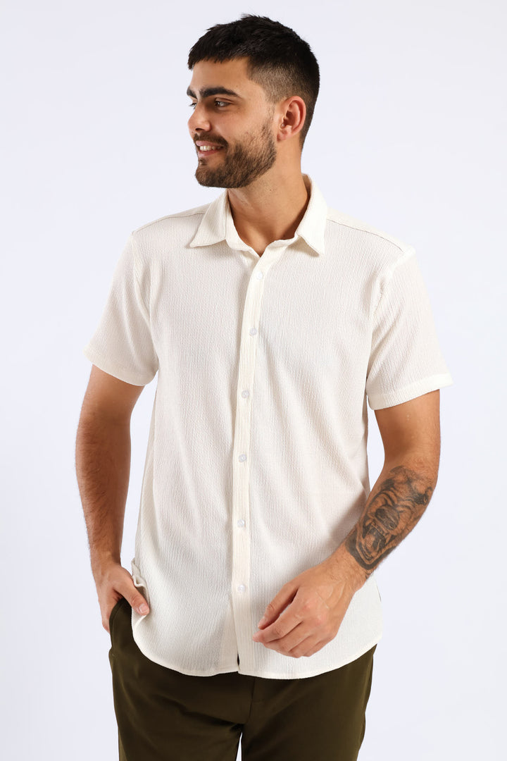 Crinkle Shirt - White