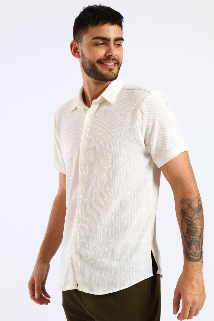 Crinkle Shirt - White