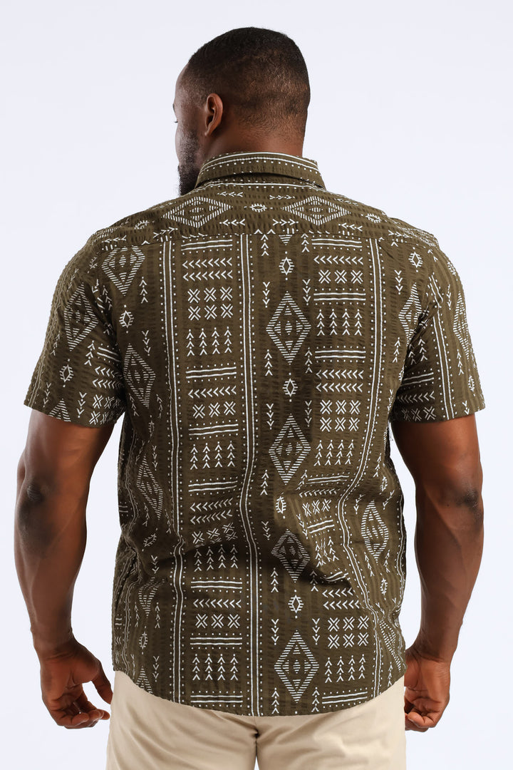 Tribal Print Shirt - Fatigue