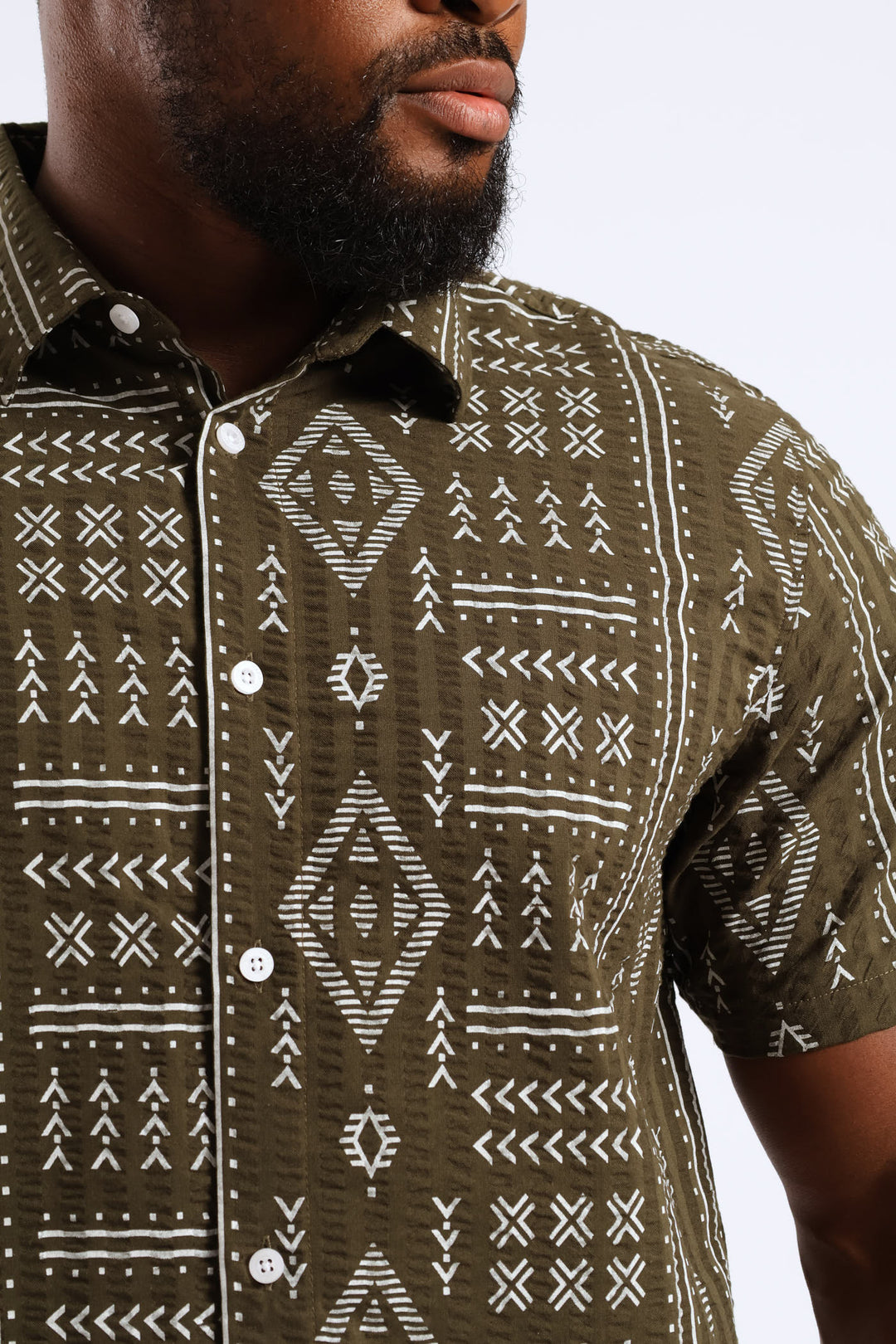 Tribal Print Shirt - Fatigue