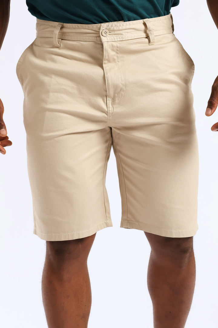 Plain Chino Short - Stone