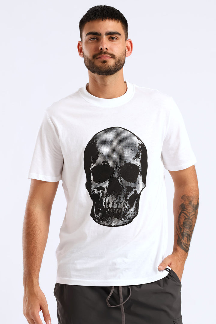 Bling Skull Tee - White