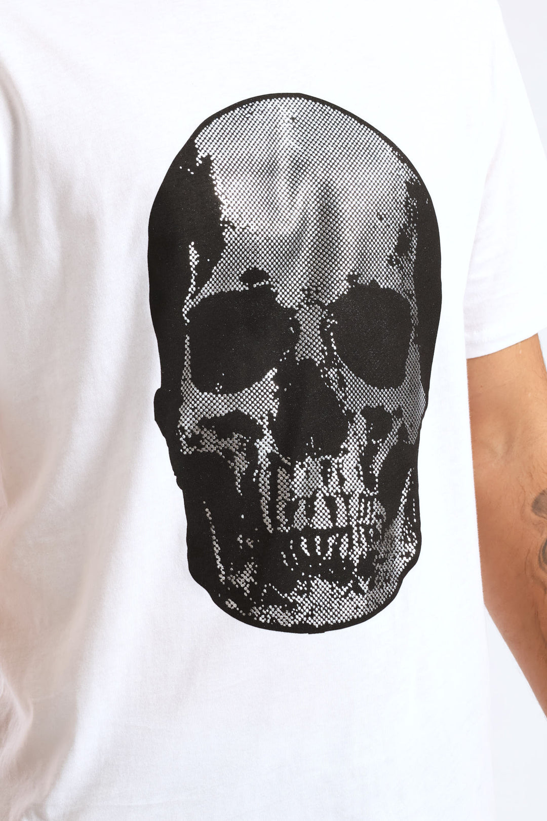 Bling Skull Tee - White