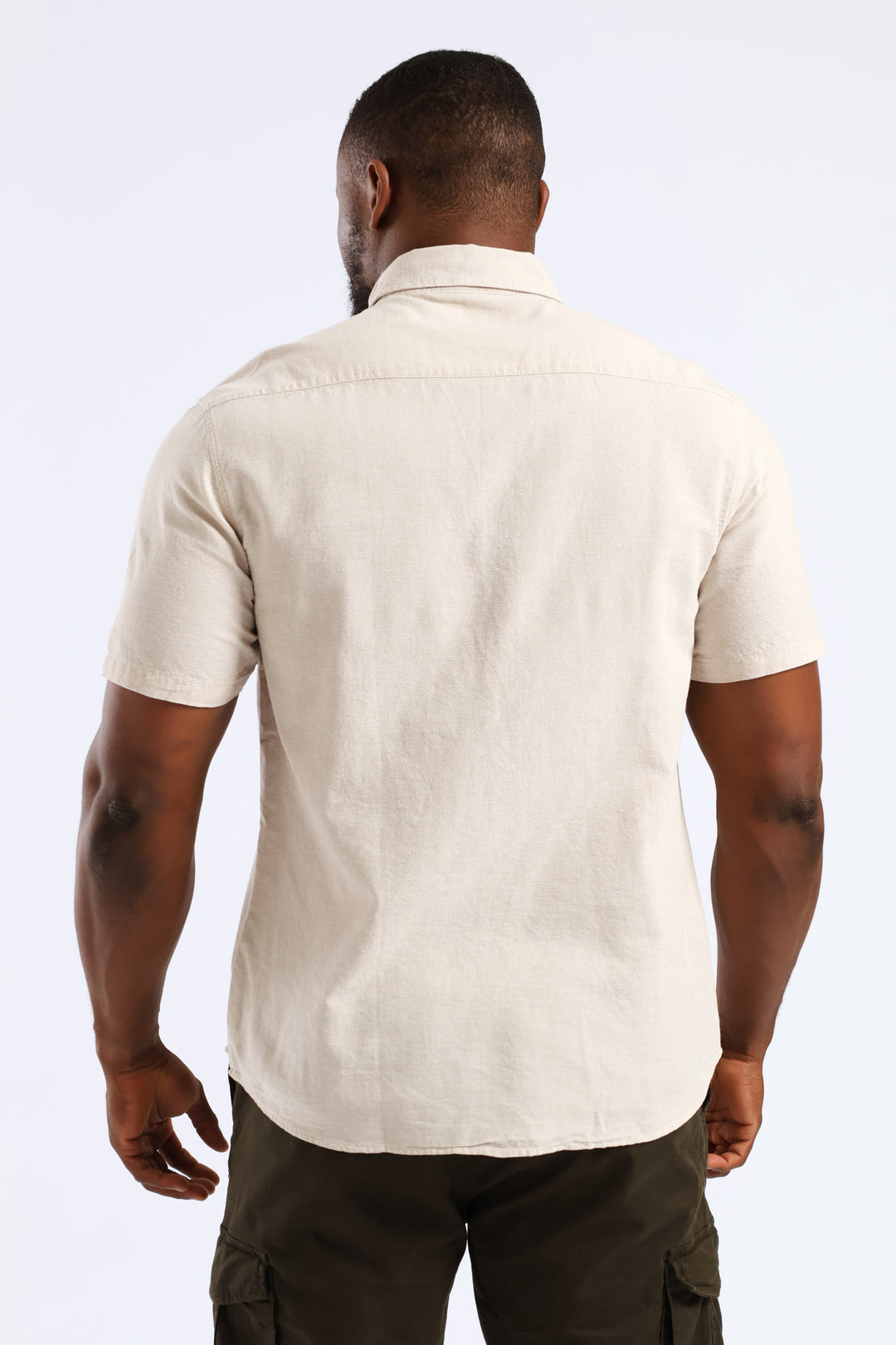 Short Sleeve Slub Shirt - Stone