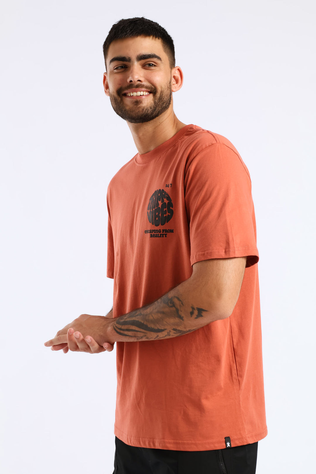 Trippy Vibes Front & Back Tee - Red