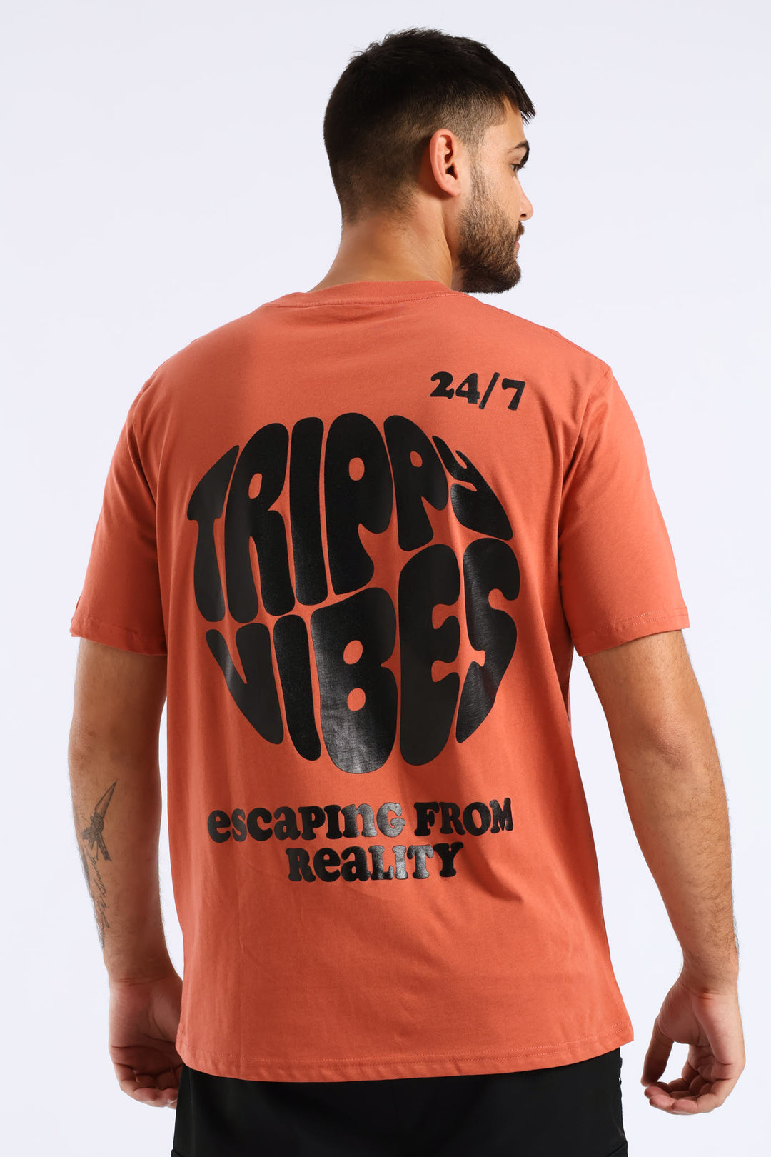 Trippy Vibes Front & Back Tee - Red