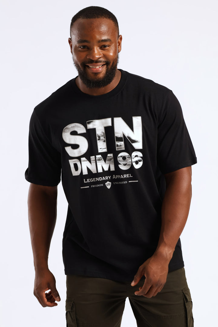 Icon Line Photo Print Tee - Black