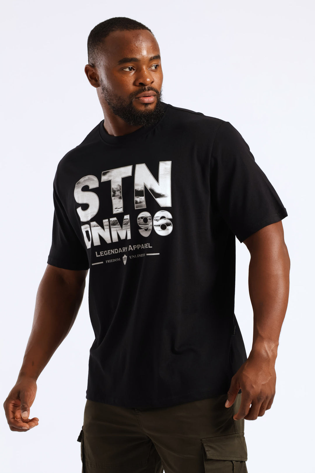 Icon Line Photo Print Tee - Black