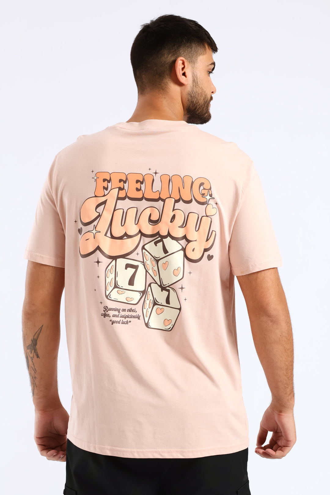 Feeling Lucky Dice Print Tee - Pink