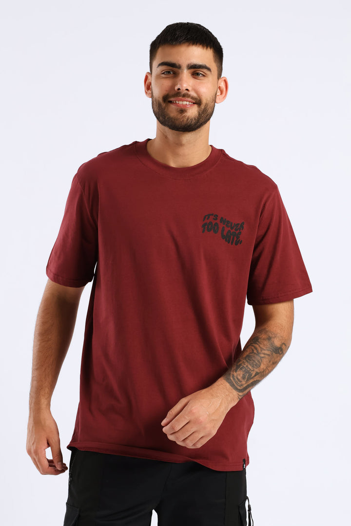 Good Things Front & Back Print - Burgundy