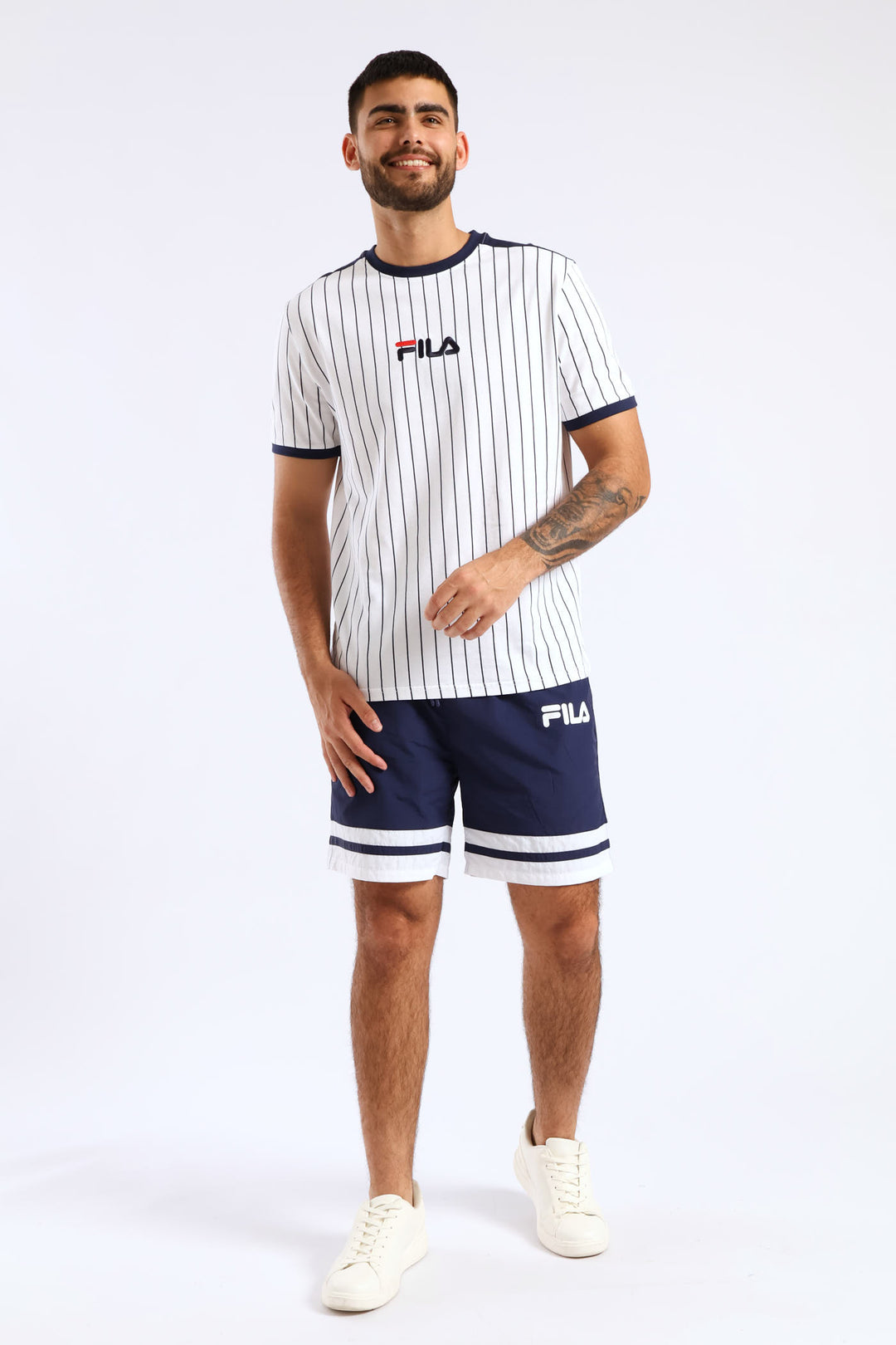 Marina T-Shirt - White/Navy