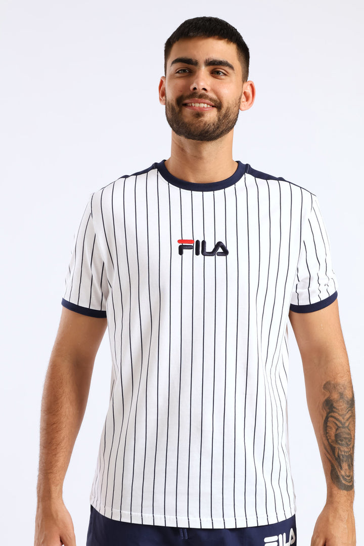 Marina T-Shirt - White/Navy