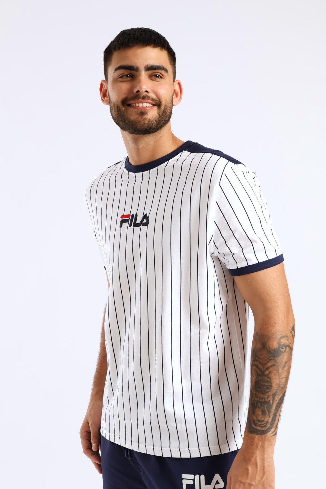 Marina T-Shirt - White/Navy