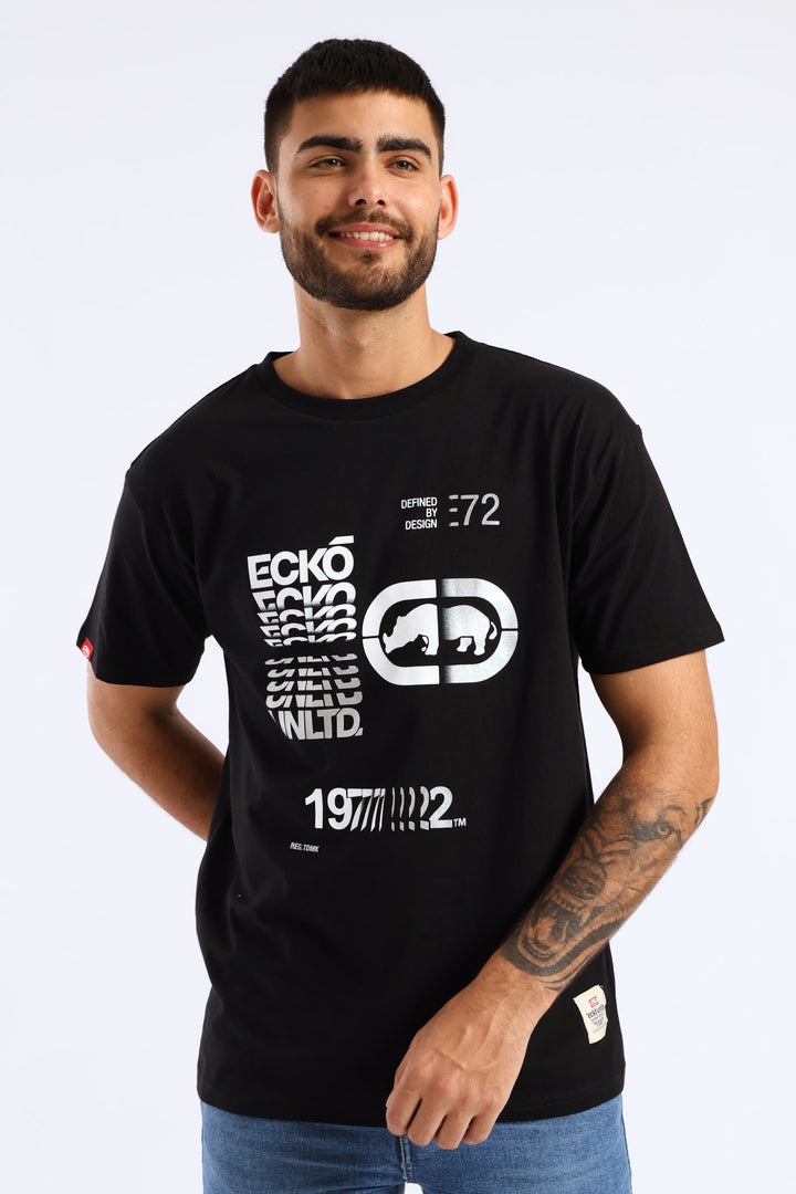 Stacked Logo Tee - Black