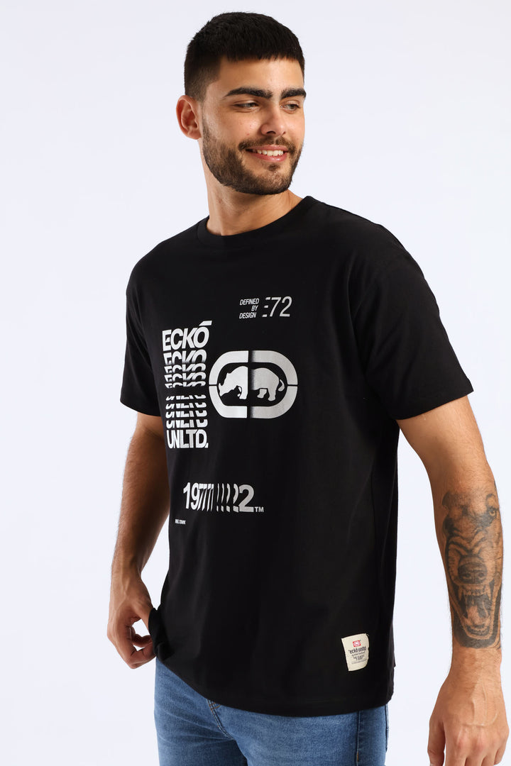 Stacked Logo Tee - Black