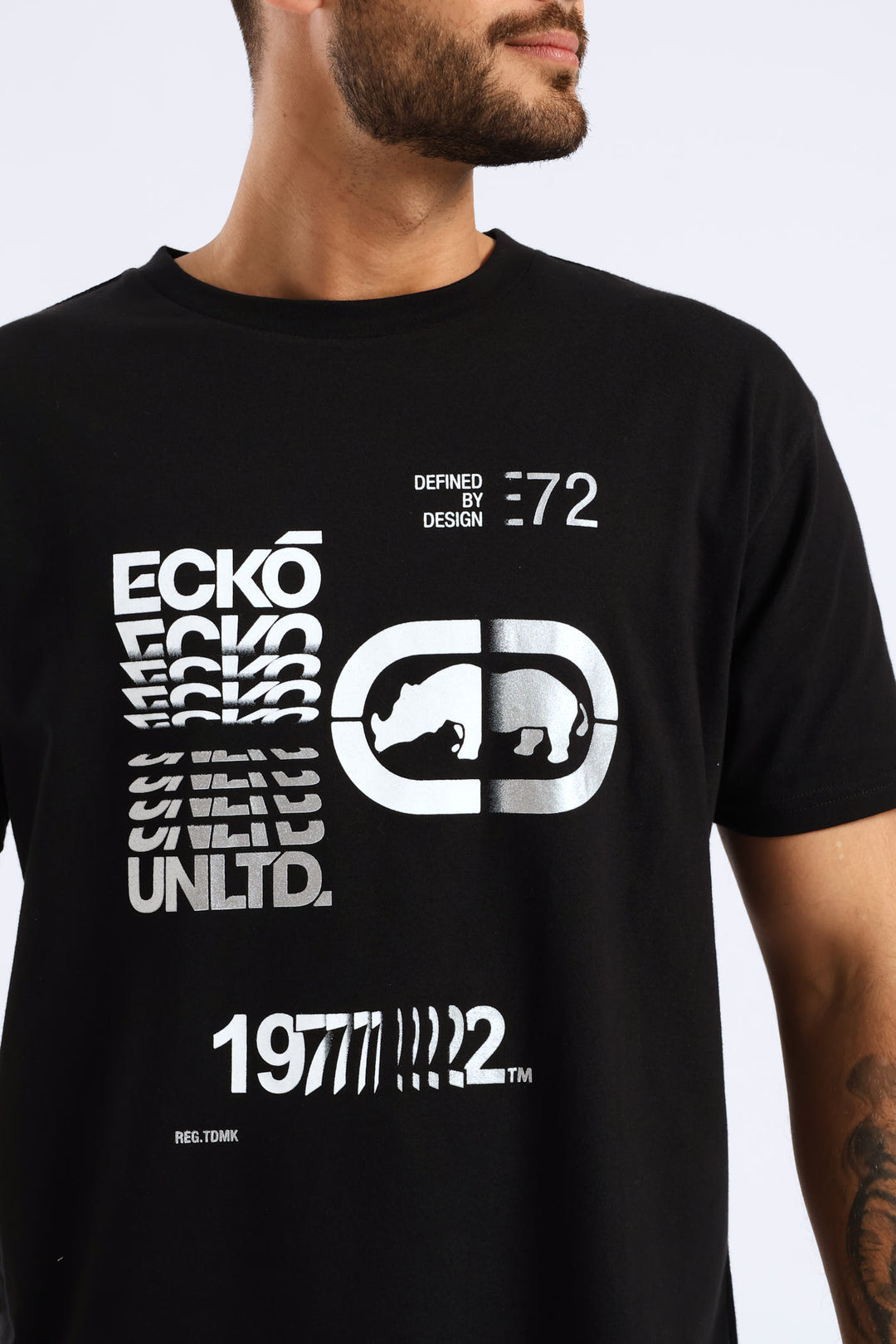 Stacked Logo Tee - Black