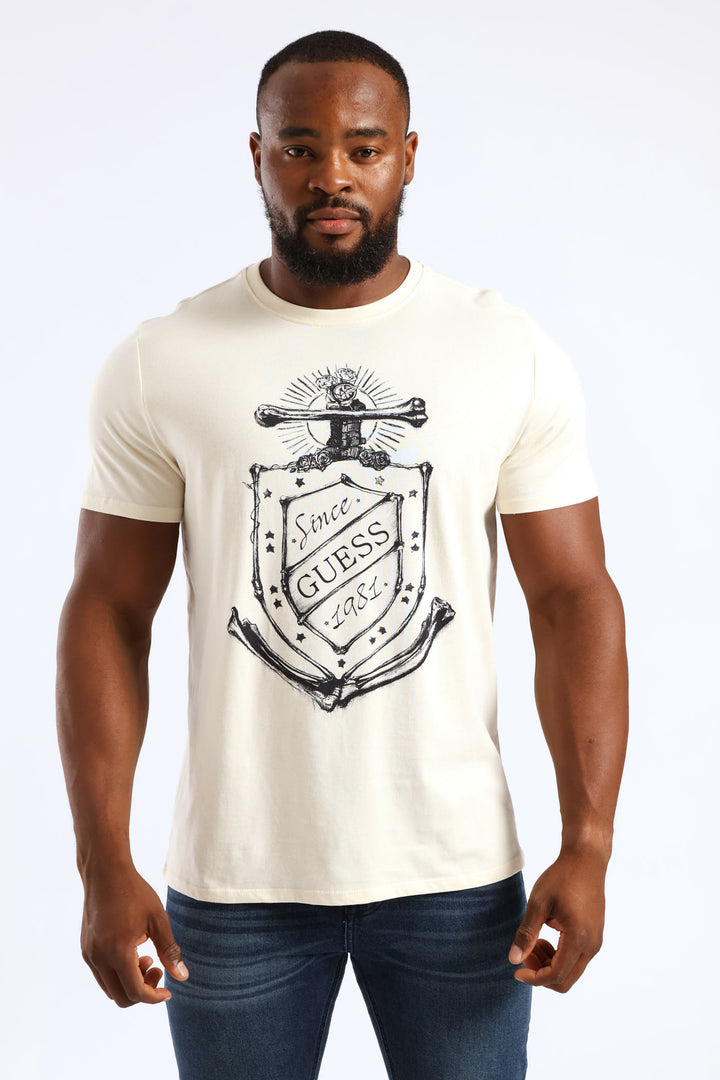 Short Sleeve Basic Deep Sea Tee - Off White