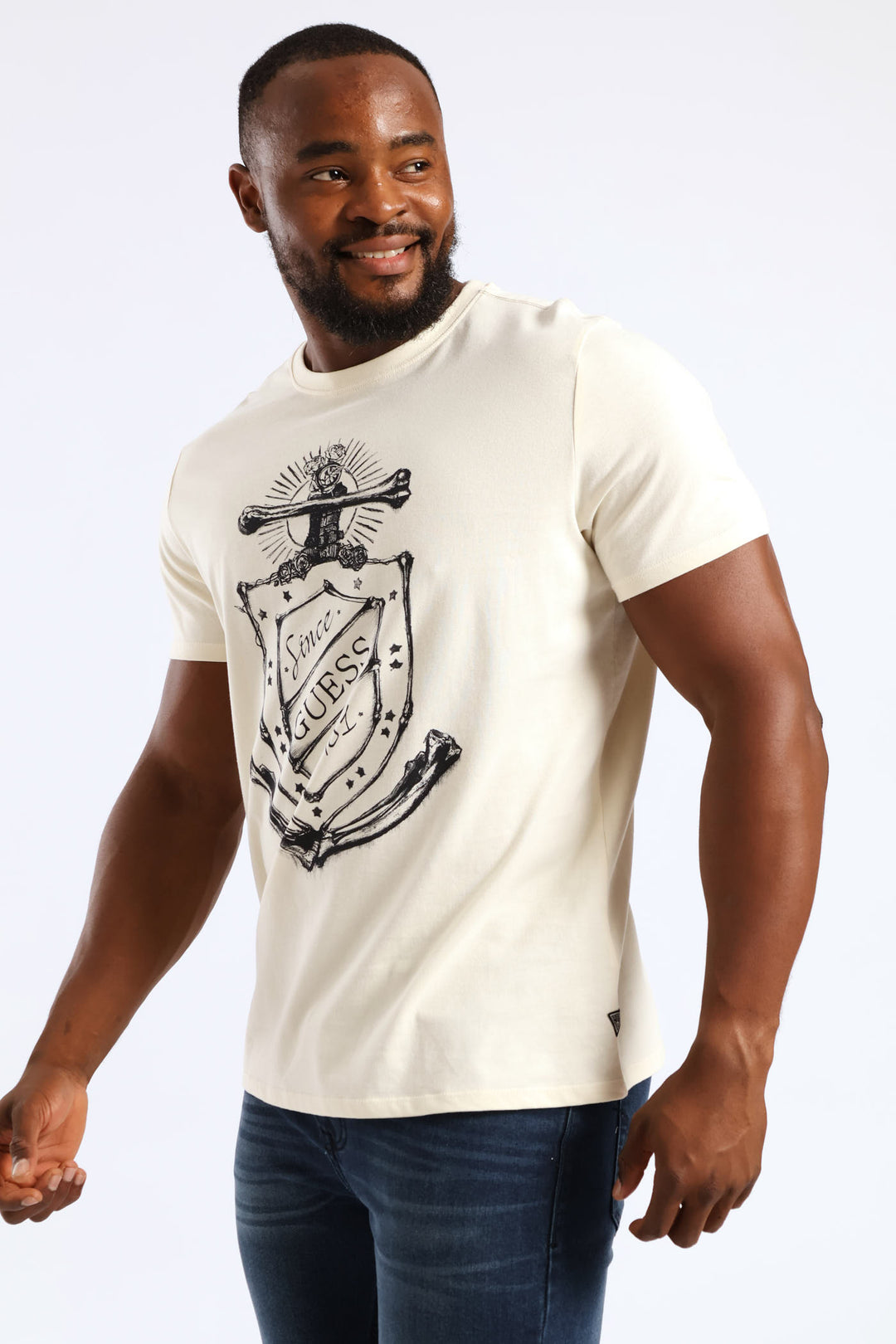 Short Sleeve Basic Deep Sea Tee - Off White