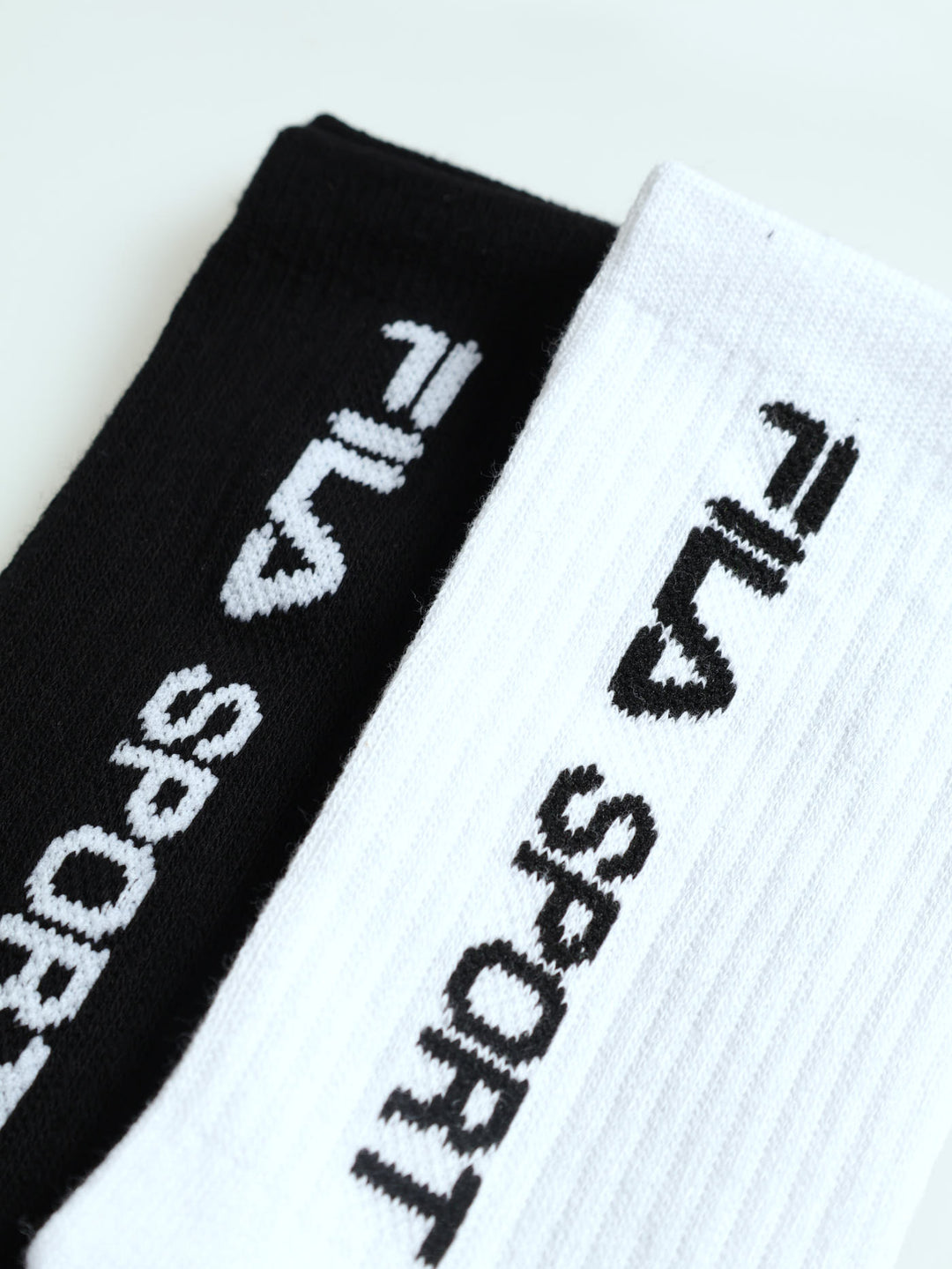 2 Pack Sport Kobe Three Quarter Socks - Black/White