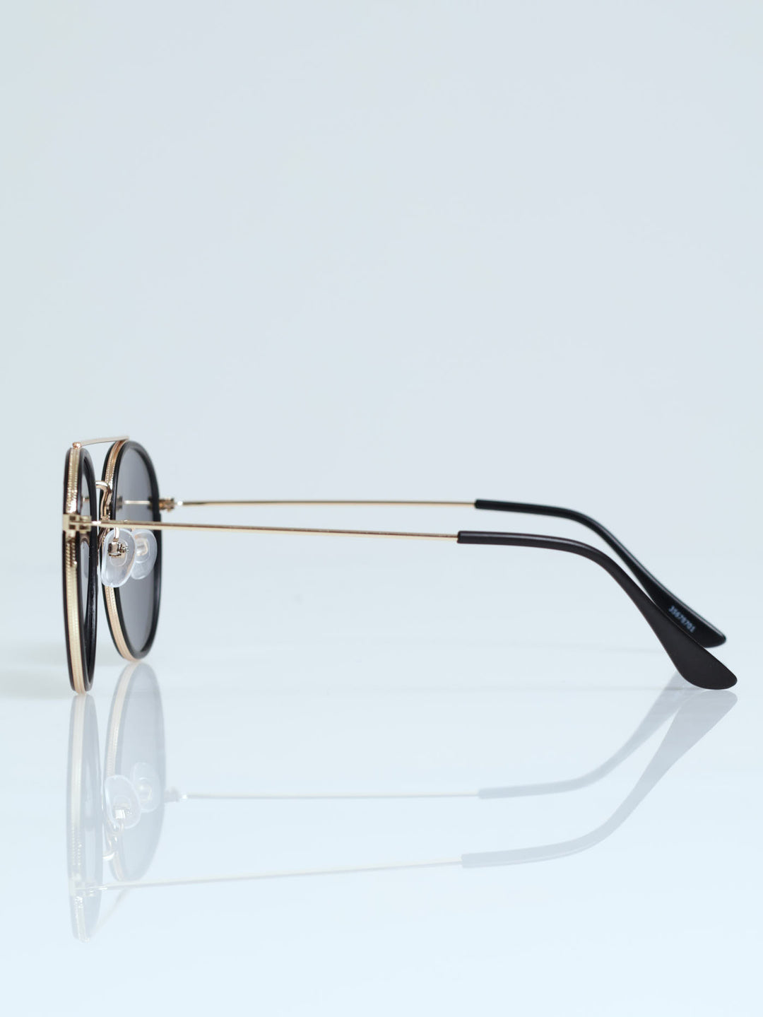 Round Brow Bar Sunglasses - Gold