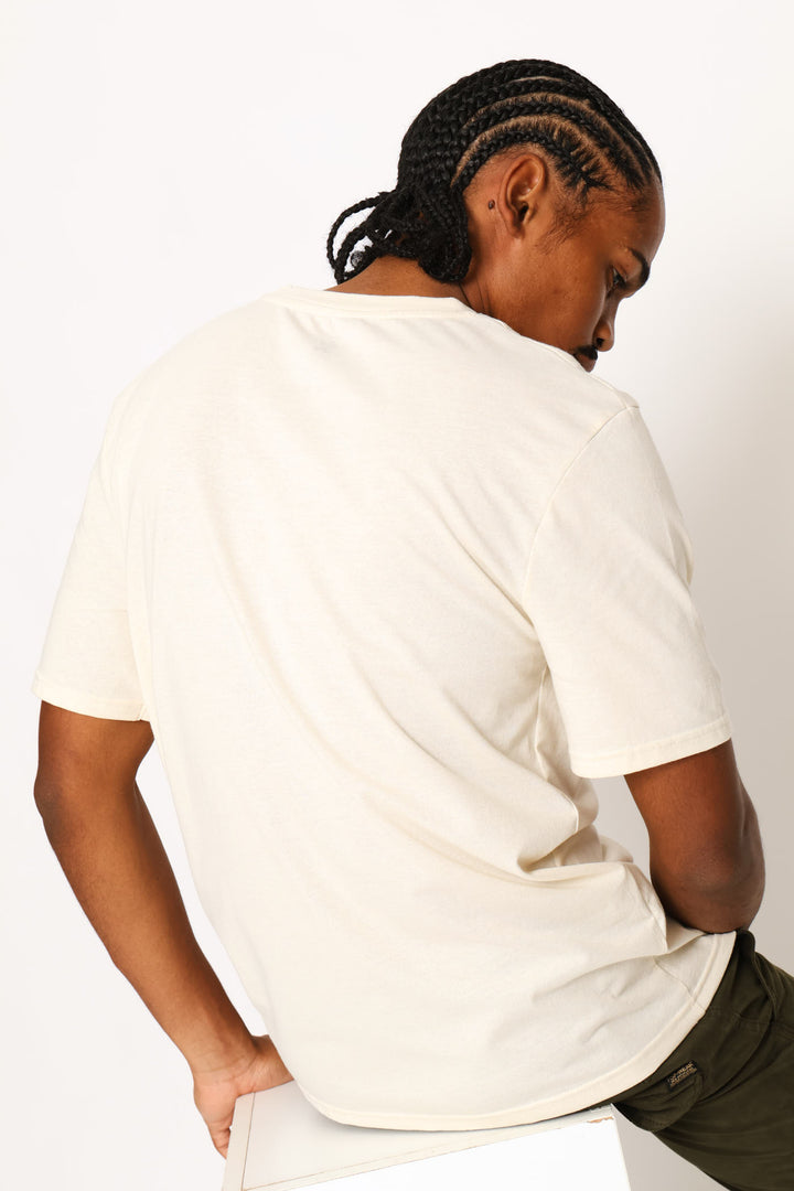 Monte Carlo Front Print Tee - Ecru