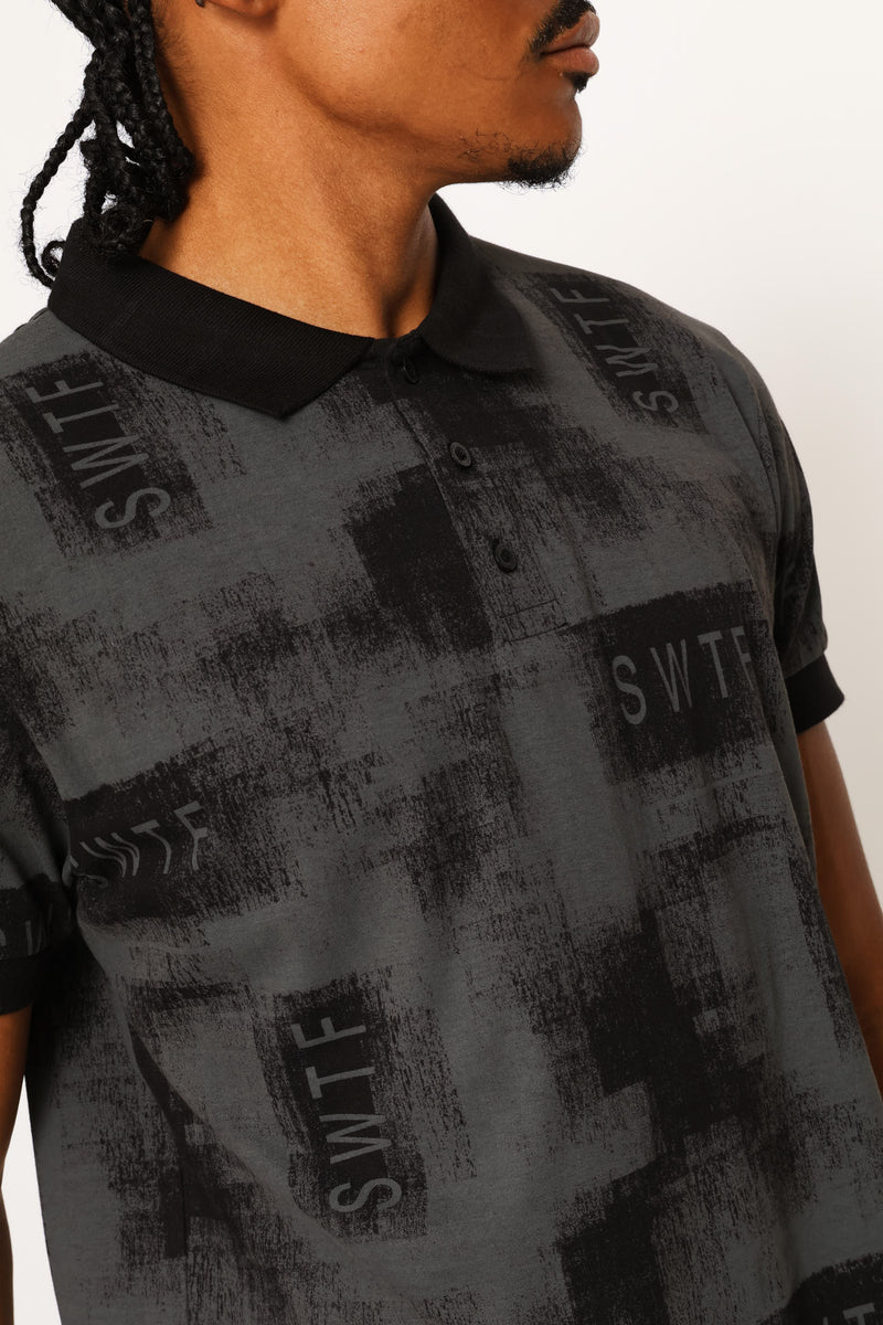 Swft Print Golfer - Black