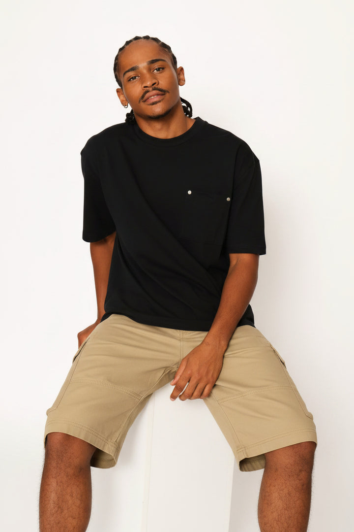 Boxy Cropped Tee - Black
