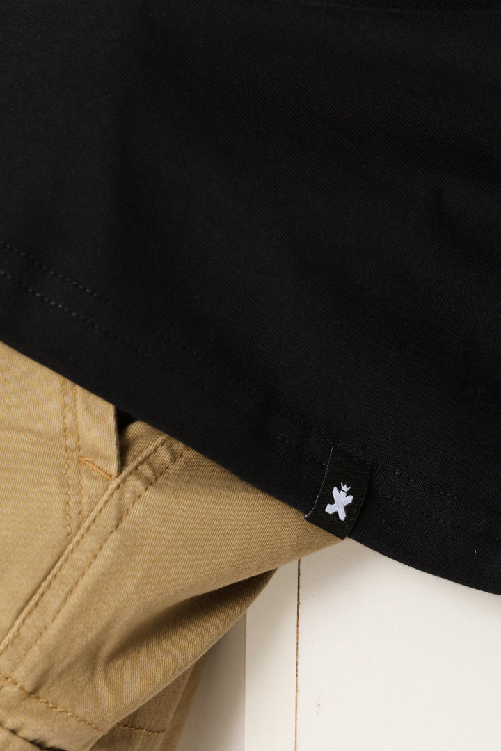 Boxy Cropped Tee - Black