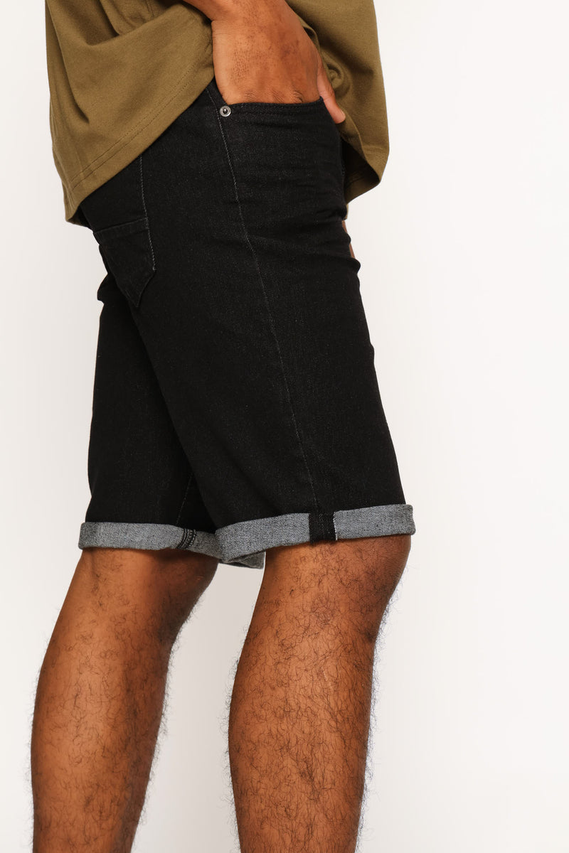 Denim Short - Black