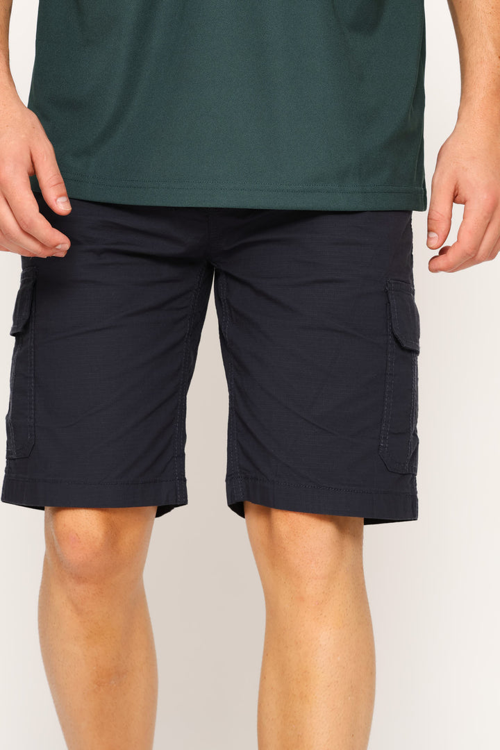 Rip Stop Cargo Shorts - Navy