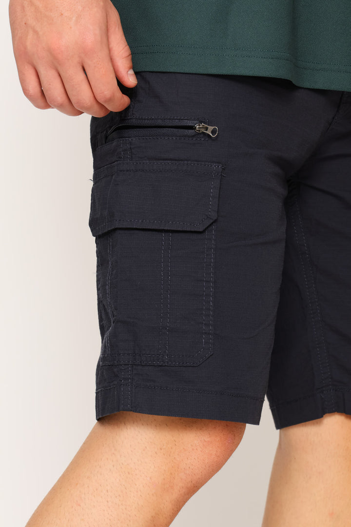Rip Stop Cargo Shorts - Navy