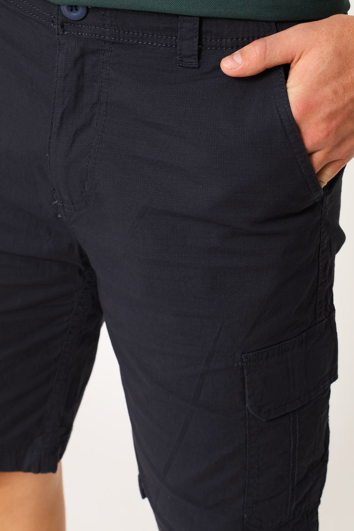 Rip Stop Cargo Shorts - Navy