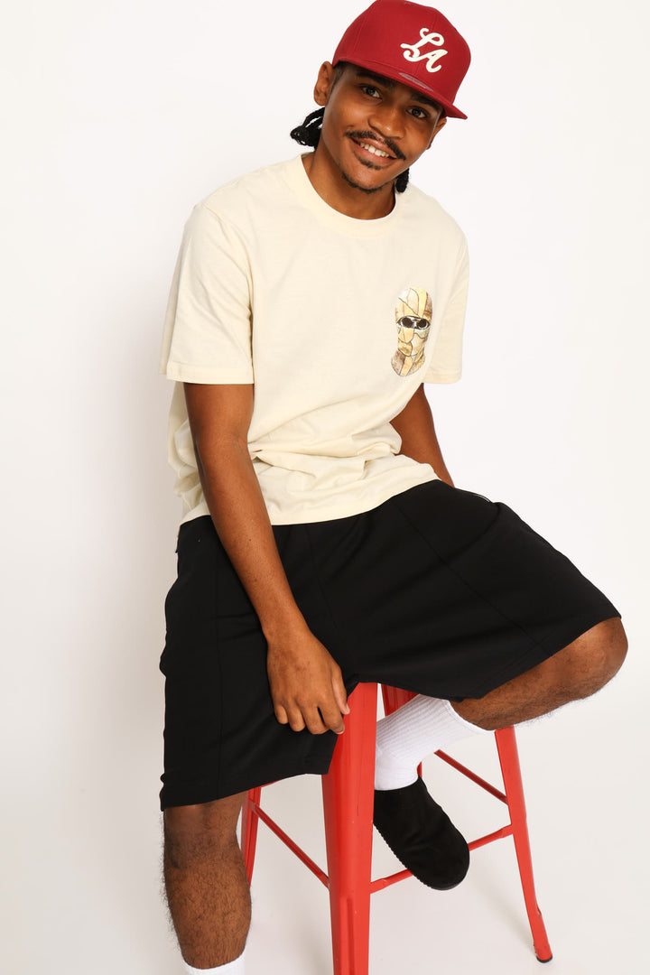 Pintuck Fleece Shorts - Black