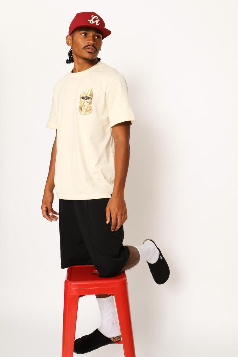 Pintuck Fleece Shorts - Black