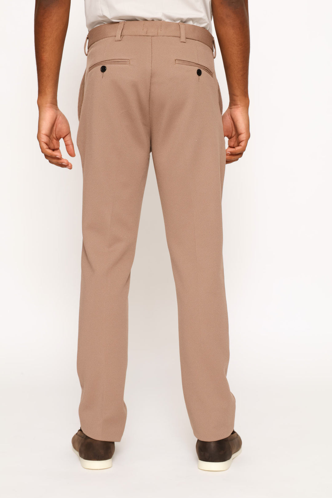 Textured Smart Trouser - Taupe
