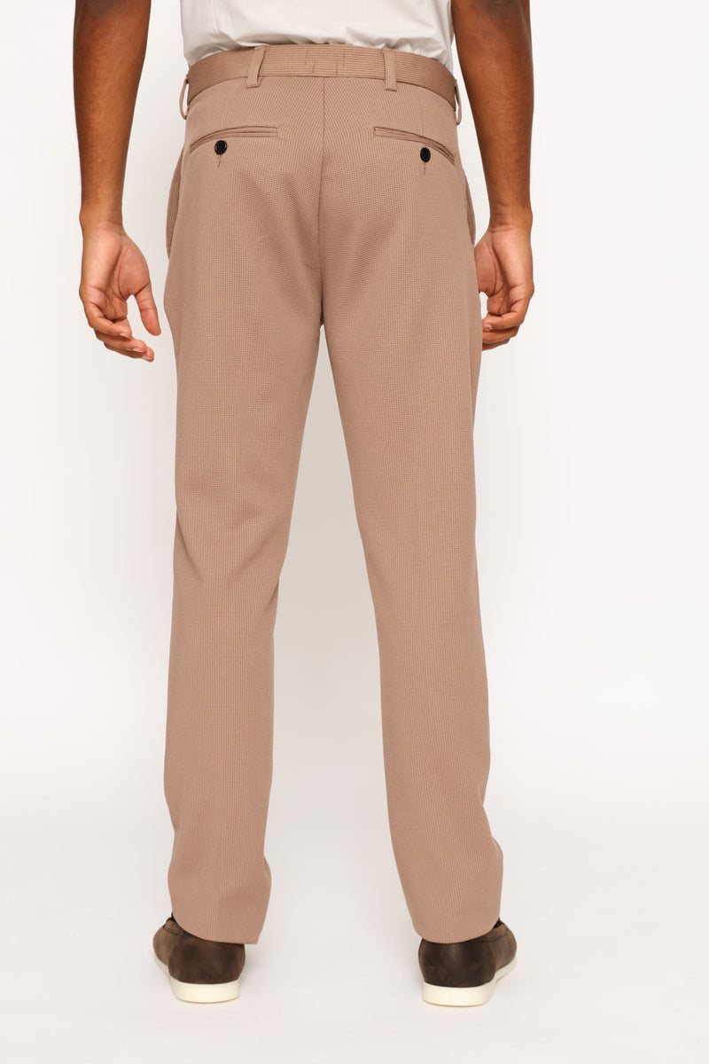 Textured Smart Trouser - Taupe