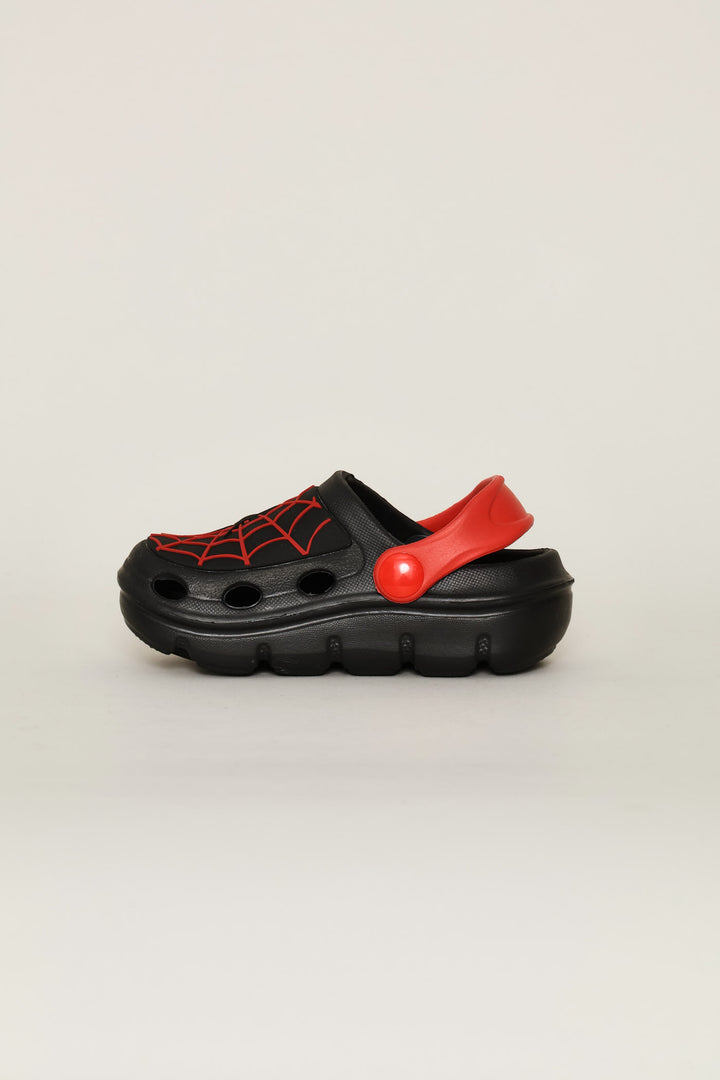 Pre-Boys Web Light Up Clog - Black/Red