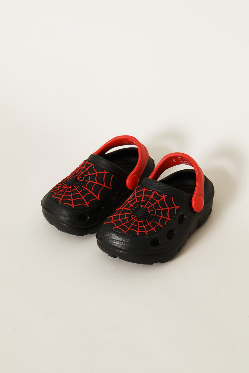 Pre-Boys Web Light Up Clog - Black/Red