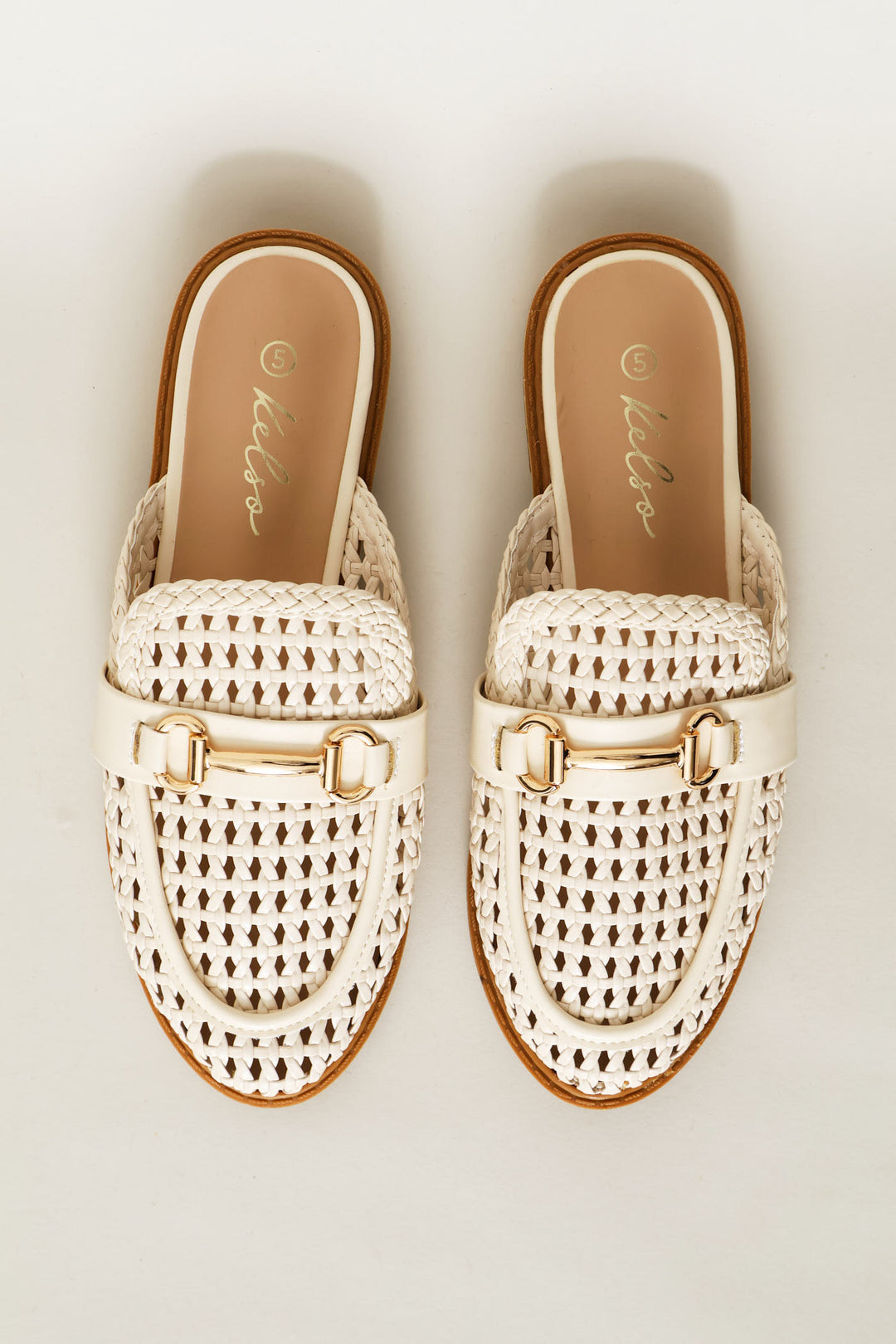 Open Weave Mule - Off White